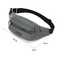 Miniatyrbild 2 av 10: Midjeväska för män Bröstpaket Mobilväska Utomhussport Cross-body-väska army green