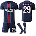 Pikkukuva 1 / 2: 2025-2026 Paris Saint-Germain Kotipeliasu Lapsille ja Aikuisille Nro.29 BARCOLA 28