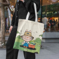 Miniatyrbild 5 av 7: Labubu Canvas Bag Söt CartoonTote Bags Stor kapacitet Bärbar axelväska 4