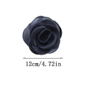 Miniatyrbild 4 av 9: Söt romersk tyg stor blomma brosch dam charm geometrisk växt kläder tillbehör black