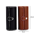 Miniatyrbild 2 av 10: 3 Slot Watch Box Resor PU Läder Roll Case Smycken Förvaring brown