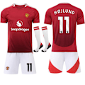 Miniatyrbild 1 av 2: 24-25 Manchester United Hemma Barn Vuxen Fotbollskit med Strumpor No.11 Højlund L