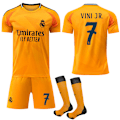 Miniatyrbild 1 av 2: 24-25 Real Madrid Bortaställ Barn Vuxen Ny Säsong Senaste Fotbollströjor Kit No.7 Vini JR. M