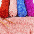 Miniatyrbild 5 av 5: 100g Chenille Guld Sammet Handvävt Garn Tjock Baby Scarf Hatt Krok Skor Tofflor Ullgarn Tuftgarn 35