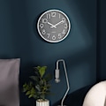 Miniatyrbild 4 av 8: Modern rund väggklocka Tyst sovrum Köksklockor Hängande watch Heminredning C