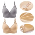 Miniatyrbild 3 av 11: Plus Size BHar Ingen stålring Tunn BH Push Up Lift Bralette Toppar grey L 40/90BC