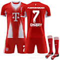 Miniatyrbilde 1 av 2: 2025-2026 Bayern München Hjemme Barn Voksen Fotballdrakt Nr. 7 GNABRY 24