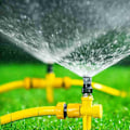 Miniatyrbild 9 av 9: 360° roterande gräsmatta Ground Insert Automatisk sprinklervattensprinkler yellow