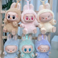 Miniatyrbilde 5 av 5: 1 stk. Labubu 2.0 Macaron Monster Nøkkelring Plysj Nøkkelringer Kunst Samleobjekter Leker Gaver hehe