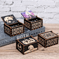 Miniatyrbild 4 av 11: Halloween träspeldosa Handvev Antik graverad case för Halloween-afton 3