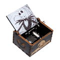 Miniatyrbild 1 av 11: Halloween träspeldosa Handvev Antik graverad case för Halloween-afton 4