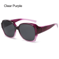 Miniatyrbild 1 av 10: Polariserad passform över glasögon Solglasögon UV-skydd Bärs över receptbelagda glasögon Clear Purple