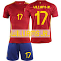 Miniatyrbild 1 av 2: 2024 UEFA EM Barnfotbollströja Kit Spanien Hemma Nr.17 Williams JR. No socks 22