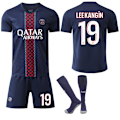 Miniatyrbilde 1 av 2: 2025-2026 Paris Saint-Germain Hjemmedrakt Fotballdrakt Barn Voksen med Sokker No.19 LEEKANGIN 22
