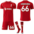 Miniatyrbild 1 av 2: 2025-2026 Liverpool Hemmatröja Set Barn Vuxna Fotbollsutrustning No.66 Alexander-Arnold XS
