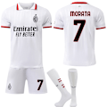 Miniatyrbild 1 av 2: AC Milan Borta Fotbollströja för Barn med Strumpor 2024-2025 No.7 MORATA S