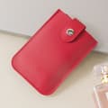 5 Kortfickor PU Läder Slim ID-Korthållare Miniplånböcker Red