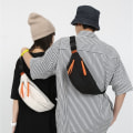 Miniatyrbild 3 av 10: Unisex bröstväska i nylon Fritid Sport Crossbody-väska white