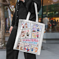 Miniatyrbild 1 av 9: Labubu Canvas Bag Tygpåsar Tecknad enkla förvaringshandväskor C