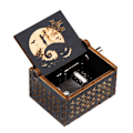 Miniatyrbild 1 av 11: Halloween träspeldosa Handvev Antik graverad case för Halloween-afton 1