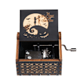 Miniatyrbild 6 av 11: Halloween träspeldosa Handvev Antik graverad case för Halloween-afton 3