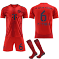 Miniatyrbillede 1 af 2: 2024-2025 Bayern München Hjemmebane Børne Voksen Fodboldtrøje med Strømper No.6 KIMMICH 20