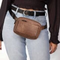 Miniatyrbild 4 av 9: Kvinnor PU läder bältesväska Crossbody midjeväska Reseaxelväskor Black