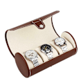 Miniatyrbild 4 av 10: 3 Slot Watch Box Resor PU Läder Roll Case Smycken Förvaring brown