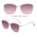 Miniatyrbild 7 av 10: Metallram Anti Blue Light Glasögon med 1Pc Magnetic Polarized Clip-On solglasögon Brown frame