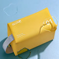 Miniatyrbild 6 av 7: Sminkväska i PVC-läder Dragkedja Vattentät Toalettväska Resekosmetik Organizer Yellow