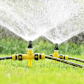 Miniatyrbild 8 av 9: 360° roterande gräsmatta Ground Insert Automatisk sprinklervattensprinkler yellow