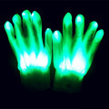 Miniatyrbild 1 av 8: LED-handskar Neonglödande Halloween-festljusrekvisita Lysande blinkande handskar Green kids