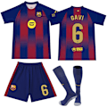 Pikkukuva 1 / 2: 2025-2026 Barcelona Kotipaita Lapsille ja Aikuisille Sukkien Kanssa No.6 Gavi XL