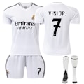 Miniatyrbild 1 av 2: 2024-2025 Real Madrid Hemma Barn Vuxen Fotbollströja Nr.7 VINI JR. M