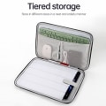 Miniatyrbild 11 av 11: Tablettfodral Case Skyddsväska USB kabelförvaring för iPad Black For 9.7-11 inch