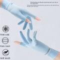 Miniatyrbild 6 av 8: Anti-UV Solskydd Ice Silk Handskar Körhandskar för kvinnor black
