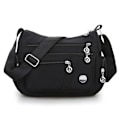 Miniatyrbild 1 av 9: Kvinnor Causal Cross Body Bag Axelväska Multi Layer Nylon Handväska black