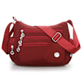 Miniatyrbild 1 av 9: Kvinnor Causal Cross Body Bag Axelväska Multi Layer Nylon Handväska red