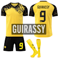 Miniatyrbilde 1 av 2: 2025-2026 Dortmund FC Hjemme Barn Voksen Fotballdrakt Nr. 9 GUIRASSY XS