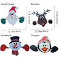 Miniatyrbild 3 av 9: Jul staket dekoration Jultomten Snögubbe Ren Penguin Peeker Yard prydnader reindeer