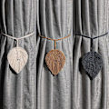 Miniatyrbild 6 av 7: Bohemia Gardin Tiebacks Bladformade heminredning Beige