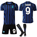 Pikkukuva 1 / 2: Internazionale Milano kotijoukkueen jalkapallopaita-setti lapsille ja aikuisille sukkien kanssa, kausi 2025-2026 No.9 THURAM 20