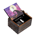 Miniatyrbild 1 av 11: Halloween träspeldosa Handvev Antik graverad case för Halloween-afton 2