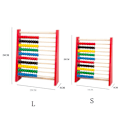 Miniatyrbild 3 av 7: Intelligensutveckling Trä Abacus Barn Tidig Math Educational Learning Toy Log Color-S