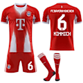 Miniatyrbillede 1 af 2: 2025-2026 Bayern München Hjemmebane Børne- og Voksenfodboldtrøje med Sokker No.6 KIMMICH 22