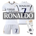 Miniatyrbild 1 av 2: 23-24 Real Madrid Hemma Barnfotbollströja, Mbappé, Bellingham, VINI JR, MODRIC... No.7 Ronaldo 18