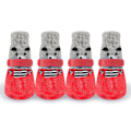 Miniatyrbild 1 av 8: 4-pack Höst & Vinter Hundskor & Strumpor Halksäkra Katt Regn Snö Stövlar Strumpor red M