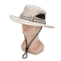 Miniatyrbild 4 av 9: Sommar Män Bucket Hat Utomhus Bred Brätte Vandring Hat Mesh Beach Cap Fiske Hatt beige
