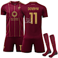 Miniatyrbild 1 av 2: A.S. Roma Hemmafotbollströja Barn & Vuxen 2024-2025 Nr. 11 DOVBYK M