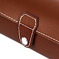 Miniatyrbild 9 av 10: 3 Slot Watch Box Resor PU Läder Roll Case Smycken Förvaring brown
